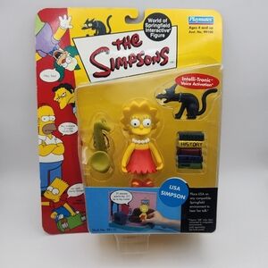 Vintage The Simpsons Lisa Simpson Playmates Action Figure Toys